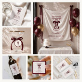 Invitation de brunch de mariage au champagne