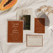 Cartons Réponse Old Money Burnt Orange QR Fancy Code Wedding