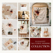 Invitation Boho Rustic Fall Floral Photo Enregistrer la date