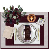 Bourgogne Custom Bloemen Bruiloft Menu