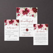 Serviette En Papier Mariage floral rose de Bourgogne (Personnalisez la collection de ce créateur indépendant.)