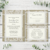 Kant en Burlap Look Routebeschrijving Invoegen Informatiekaartje (Personaliseer de collectie van deze zelfstandige maker.)