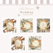 Save The Date Mariage Floral Orange Brûlé