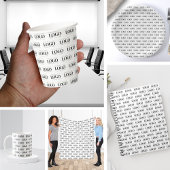 Square Custom Business Logo Text Black Achtergrond Etui