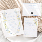 Numéro De Table Mariage au Cadre Bleu Clair