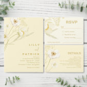 Élégante invitation de mariage moderne botanique j (Personnalisez la collection de ce créateur indépendant.)