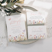 Poster Signal Fleur sauvage papillon - Favoris Baby showe