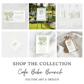 Hand Drawn Cafe Bebe Baby Brunch Cadeaulabel