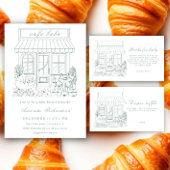 Invitation Cafe Bebe Bonjour Baby Shower