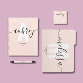 Bouteille D'eau Calligraphie Féminine Moderne Rose Pâle