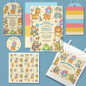 Invitation Calling All Party Animals ZOO Kids' 1st Birthday 