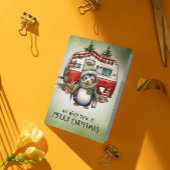 Cartes Pour Fêtes Annuelles Camper Snowman Camping Noël Thème