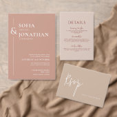 Menu Mariage minimaliste Canyon Rose (Personnalisez la collection de ce créateur indépendant. )