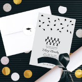 Invitation Graduation Cap Toss Blush Pink & Purple Grad Party