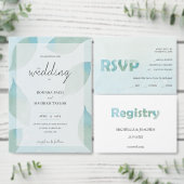 Caraibes bleu vert Aquarelle Fleurs d'émerveilleme (Personnalisez la collection de ce créateur indépendant.)