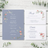 Carnations and Blue Wedding Invitation Suite (Personnalisez la collection de ce créateur indépendant.)