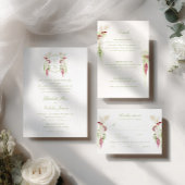 Numéro de table de mariage à la verdure en cascade