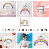 Invitation Fille Licorne Chat Mignon 1er Anniversaire