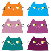 Horloge Carrée Citation amusante de chats mignons