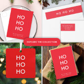 Ho Ho Ho | Rood kerstminimaliseringsadres Etiket
