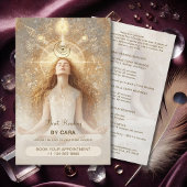 Tarot Mystic Woman Eye Moon Gold QR-code Flyer