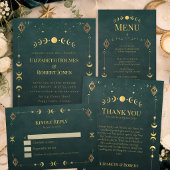 Carte de réponse de mariage Celestial Gothic Dark