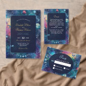 Invitation mariage de lune de minuit céleste (Personnalisez la collection de ce créateur indépendant. )