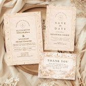 Invitation Celestial Moon And Stars Wedding