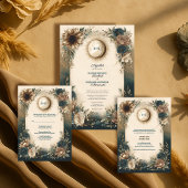 Cartons Réponse Celestial Sun Moon Boho Floral Rustic Wedding