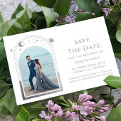 Save The Date Mystique blanc Argent Sun Moon Star Space