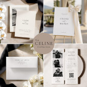 CELINE Minimalist Simple Wedding Invitation