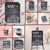 Serviette En Papier Baby shower de dessin Chalkboard Baby Spring