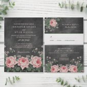 CHALKBOARD BLOEM BRUILOFT RSVP UITNODIGINGEN (Personaliseer de collectie van deze zelfstandige maker.)