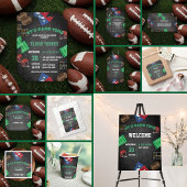 Chalkboard It's Game Time Football Baby shower Bedankkaart
