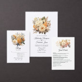 Menu Mariage floral couleur champagne (Personnalisez la collection de ce créateur indépendant.)