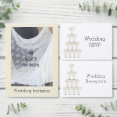 Champagne Fluiten Ontwerp Champagne Gekleurde Brui Drieluik Programma (Personaliseer de collectie van deze zelfstandige maker.)