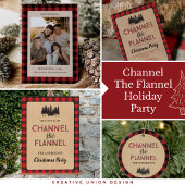 Rafraîchisseur Pour Canette Channel The Flannel Christmas Party Can Cooler