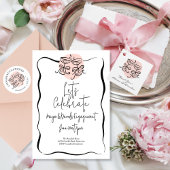 Invitation Ribbon Bow Doodle Engagement Party