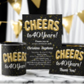 Serviette En Papier Ballons d'or bravo à 40 ans 40e anniversaire