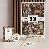 Serviette En Papier Happy Birthday Cheers To 50 Years Photo Collage