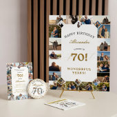 T-shirt Happy Birthday Cheers To 70 Years Photo Collage