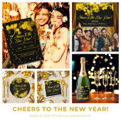 Serviette En Papier Lumières Golden Bokeh | Salutations au Nouvel An