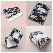 Sakura Floral Navy Waves Lint