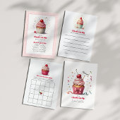 Sticker Rond Conception de gâteau Cupcake Cherry On Top pour Ba