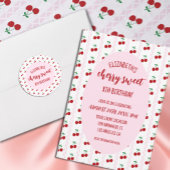Invitations En Acrylique Cherry Sweet Anniversaire