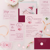 Signe De Table Blush Pink son et ses Signature Boire Mariage