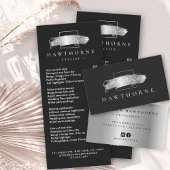 Carte Chic Brush Stroke Elegant Black Cadeau Certificat