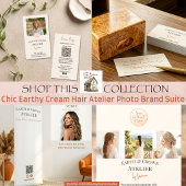Carte De Visite Rendez-vous au Studio de Coiffure Chic Cream Terra