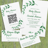 Chic Greenery Baby shower Glas