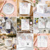 Bruiloftsshower QR Code 'Liefde in Bloei' Libellen Kaart